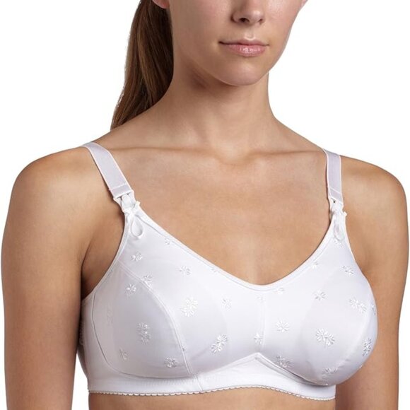 ANITA Maternity Nursing Bra 5052 42F White Wireless Soft Cup Fuller Busts - Picture 1 of 3
